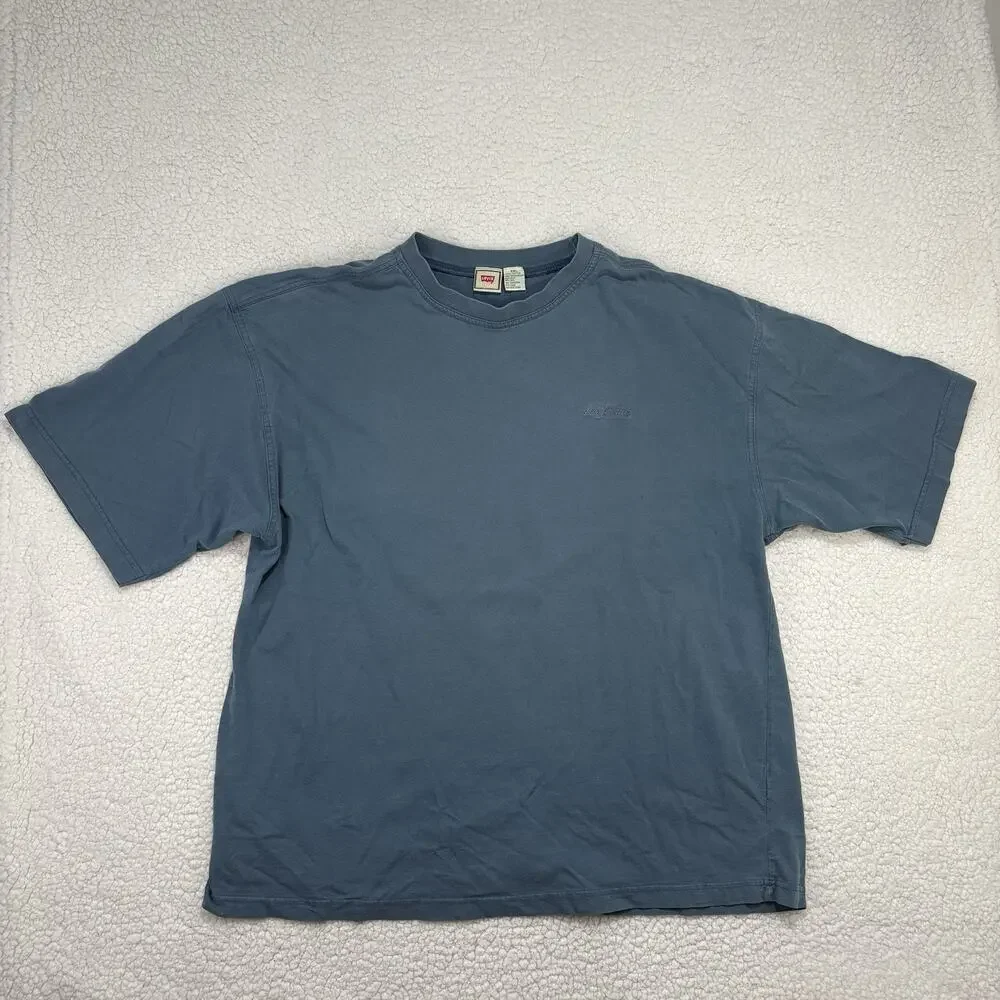 Vtg Levi Strauss Authentic Jeanswear Heavyweight T-Shirt XXL 90s Embroidered Y2k